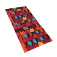 thumbnail image 3 of Polyester Long Towel Multi-Size Water Absorption Good Bright Fluffy Soft For Bathroom Swimming Pool Beach Outdoor Travel Red Colorful Houndstooth Hand-Drawn Sketch_1, 3 of 8