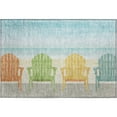 thumbnail image 2 of Addison Rugs Mayfield Washable Coastal Chairs Poolside Rectangle Rug, 1'8" x 2'6", 2 of 5