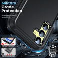 thumbnail image 2 of LEYI for Galaxy A25 5G Case, Samsung A 25 Case with [2 Pack] Tempered Glass Screen Protectors, 3 in 1 Full Body Shockproof Rubber Dustproof Rugged Defender Protection Case for Galaxy A25 5G, Black, 2 of 7