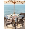 thumbnail image 3 of Outdoor Tablecloths with Umbrella Hole & Zipper, Blue Coastal 54x54 Inch Square Tablecloths, Summer Beach Coral Shell Starfish Vintage Waterproof Table Cloth, Patio/Pool/Picnic Table Covers, 3 of 8