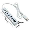 thumbnail image 4 of Lector de Tarjetas de 6 Puertos USB Hugtrwg Adaptador Divisor Blanco, 4 of 9