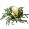 thumbnail image 5 of Christmas Candle Rings Wreath 2.95 Inner, Mini Xmas Wreath with Artificial Berries Pine Cone, Candle Ring Holder for Table Napkin Cup Decor, Holiday Home Kitchen Cabinet Centerpiece, 1 Pcs, 5 of 7