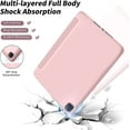 thumbnail image 7 of iPad PRO 11 2nd 2020 3rd 2021 4th 2022 A2228 A2068 A2230 MY232LL/A MY252LL/A MY332LL/A MY342LL/A Trifold Soft Silicone Shock Proof Magnetic Flip Case - Rose Gold, 7 of 7