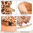 thumbnail image 6 of Qaba Plush Rocking Horse Giraffe Ride-On Toy with Sound - Brown Wood & Polyester - Ages 18 Months+, Smooth Rocking, Huggable Plush Body, Indoor Play, 6 of 10