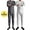 Charcoal & White, variant on Ventana Mens 2pc 100% Cotton Thermal Underwear Set Long Johns