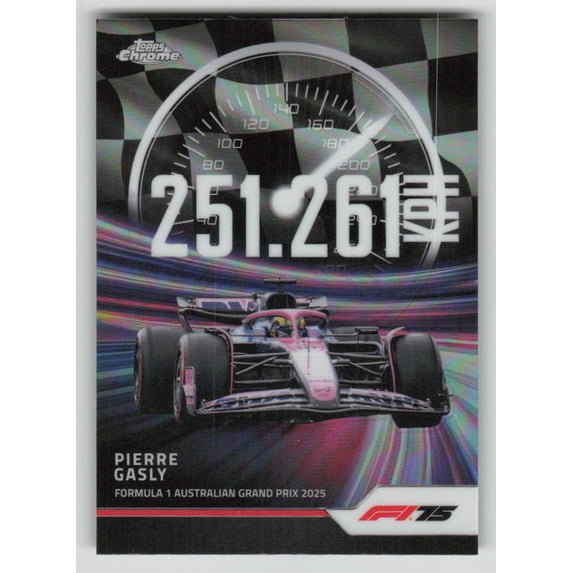 2025 Topps Chrome F1 Top Speed Pierre Gasly #TS-8 Refractor