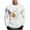 White, variant on UVEASISHA Mens Halloween Long Sleeve T Shirts Funny Ghost Pumpkin Print Graphic Tees Regular Fit Casual Crewneck Pullover Holiday Gifts for Men Black M