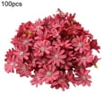 thumbnail image 2 of Visland 100PCS Mini Fake Flower Heads Small Artificial Flower Heads Silk Flower Head Fake Mini Flower Heads for Crafts Wedding Home Crown Garland Accessory Decor, 2 of 7