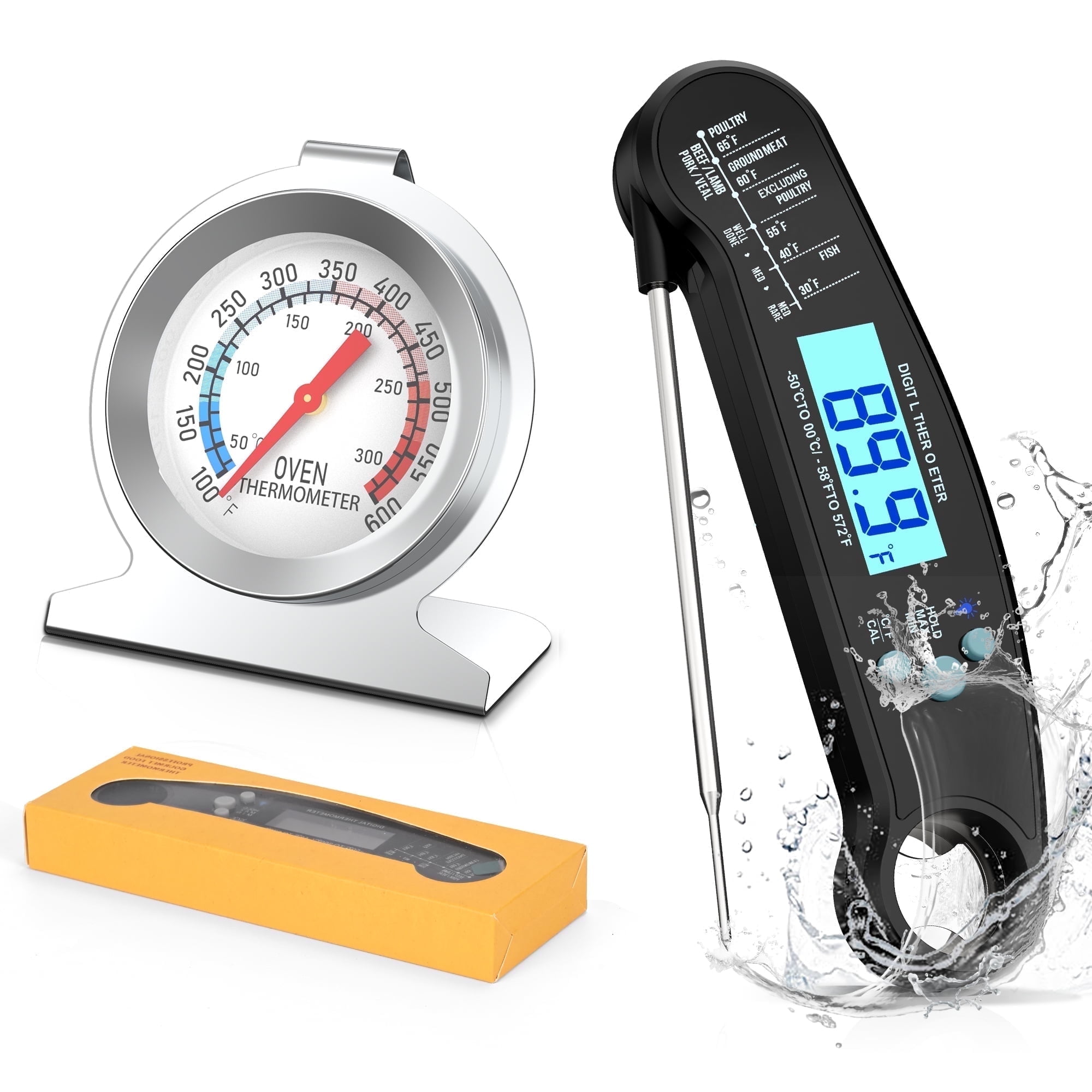 BABILL #1 Digital Meat Thermometer - BBQ Meat Thermometer - Meat Thermometer for Grilling - Meat Thermometer Oven Safe w/Bonus Gift