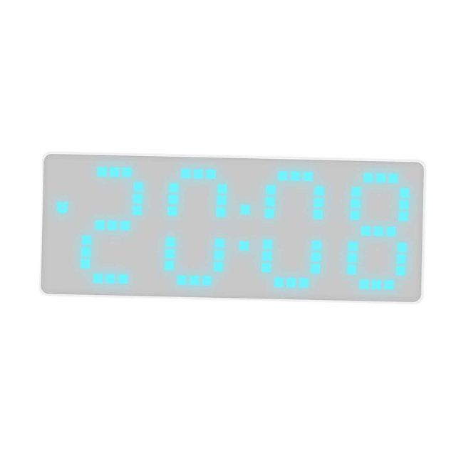 Reloj despertador digital con luz nocturna con pantalla de temperatura de fecha y hora Configuración de 12/24H Reloj despertador para Niñas para Azul Macarena Despertador