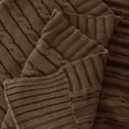 thumbnail image 6 of PiccoCasa Cotton Throw Blanket Cable Knit Decorative Blanket, Brown 70"x78", 6 of 8