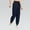 Dark Blue, variant on IDALL Cargo Pants Women Sweatpants Women Casual Women's Multi Pocket Drawstring Waist Solid Color Cargo Pants Lounge Pants Women Baggy Pants Dark Blue L