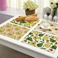thumbnail image 3 of (2PCS) New European Style Avocado Printed Linen Western Placemat Modern Home Decor Table Placemats Kitchen Mat Coaster Set Placemat, 3 of 5