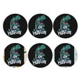 thumbnail image 2 of Bingfone Vintage Hungry Tyrannosaurus Leather Drinks Coasters With Set Of 6,Suitable For Home Kitchen,Coffee Cup Coasters Home Gift, 2 of 9