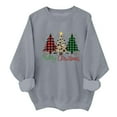 thumbnail image 2 of Craaazy Women's Christmas Shirt Long Sleeve Merry Christmas Sweatshirts Casual Pullover Tops Gifts, 2 of 8