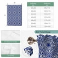 thumbnail image 6 of Navy Blue Balloon Curtains for Living Room/French Door, Traditional Tribal Abstract Geometric Art Tie Up Curtains 63 Inch Length Energy Saving Kitchen Curtains Shades for Windows 42"x63", 6 of 8