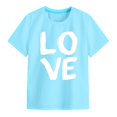 thumbnail image 6 of Yindaity Girls Boys Summer Tops Trendy Short Sleeve T-Shirt Casual Crew Neck Daily Shirt for Kids Toddler Children Cute Graphic Print Tee Blouse (Sky Blue,7-8 Years), 6 of 6