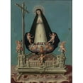 thumbnail image 2 of José Campeche y Jordán 11x14 Black Ornate Wood Framed Double Matted Museum Art Print Titled: Virgin of Solitude, from the Minimum of the Victory Convent (1782-1789), 2 of 5