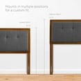 thumbnail image 4 of Modway Draper Fabric Tufted Twin Headboard in Walnut and Charcoal, 4 of 6