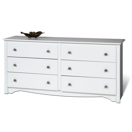 Monterey 6 Drawer Dresser, White
