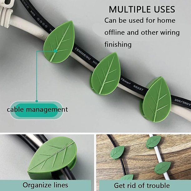 50 piezas de soporte de pared para plantas trepadoras, clip de fijación de pared para plantas, soporte de enredaderas en forma de hoja, clips de montaje en pared para plantas trepadoras, para clip de fijación de plantas, alambre F ShuxiuWang 8390612404276