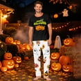 thumbnail image 2 of Family Matching Halloween Pajamas Set - 2 piece Pumpkin Short Sleeve Top & Pants Sleepwear,Halloween Night Pjs for Family Matching Holiday Party Outfit for M Pjs, 2 of 8