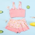 thumbnail image 6 of Fesfesfes Toddler Kids Swimsuits Girls Cute Heart Print Swimming Trunks Seaside Swimming-Cap Teen Girls Swimsuit Set, 6 of 9