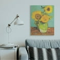 thumbnail image 2 of Stupell Industries Traditional Sunflower Painting over Turquoise Van Gogh Canvas Wall Art by Vincent Van Gogh, 2 of 6