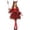 Red, variant on Gaexia Kids Girls Halloween Outfit Red Party Dress Unisex Stage Performance Wear Childrens Role Play Ensemble