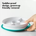 thumbnail image 3 of OXO Tot Baby and Toddler Stick and Stay Suction Divided Plate for 6+ Months - Teal, 3 of 7