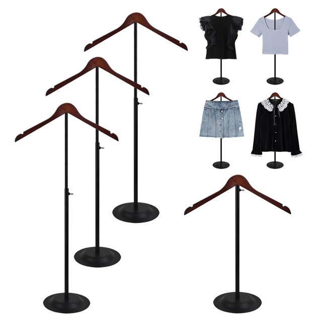 Soporte de exhibición de camisetas Eunika ajustable de 41 a 79 cm negro (x4)