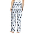 thumbnail image 6 of Pajama Pants Women, Skiing Penguin Funny Sweatpants Soft Sleep Lounge Pants, Casual PJ Bottoms Pants with Pockets, 6 of 7