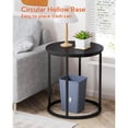 thumbnail image 4 of Round End Table - Modern Side Table for Living Room or Bedroom - Black, 4 of 9