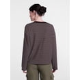 thumbnail image 4 of Scenario Women's and Women's Plus Relaxed Tee with Long Sleeves, Sizes XS-4X, 4 of 6