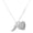 Silver, variant on Silver Plated Large Crystal Lucky Tiger Tooth - Engraved Cor Cordium Heart Locket Necklace, 17.5"+2" Extender