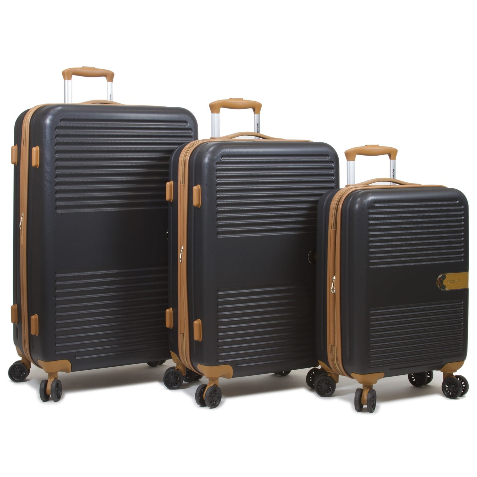 Dejuno Garland Hardside 3Piece Spinner Luggage Set With USB Port
