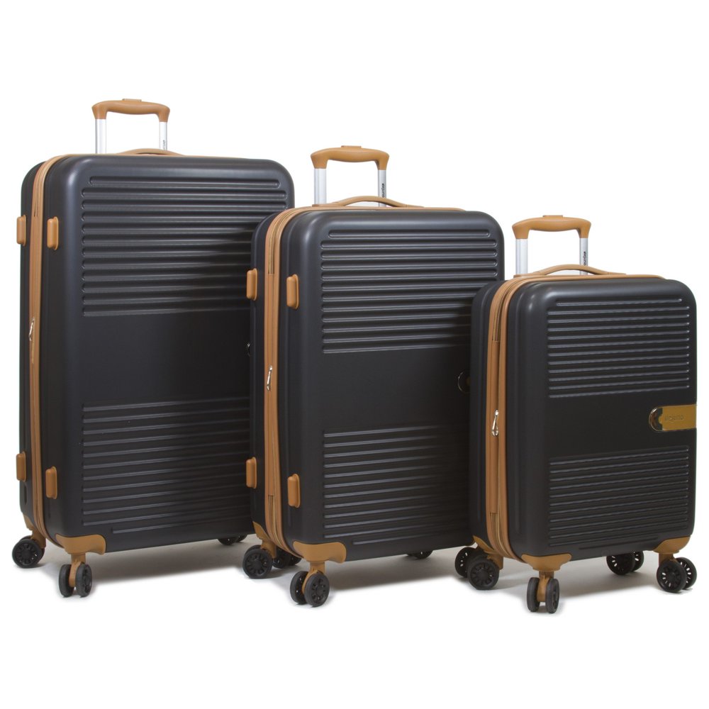 Dejuno Garland Hardside 3Piece Spinner Luggage Set With USB Port