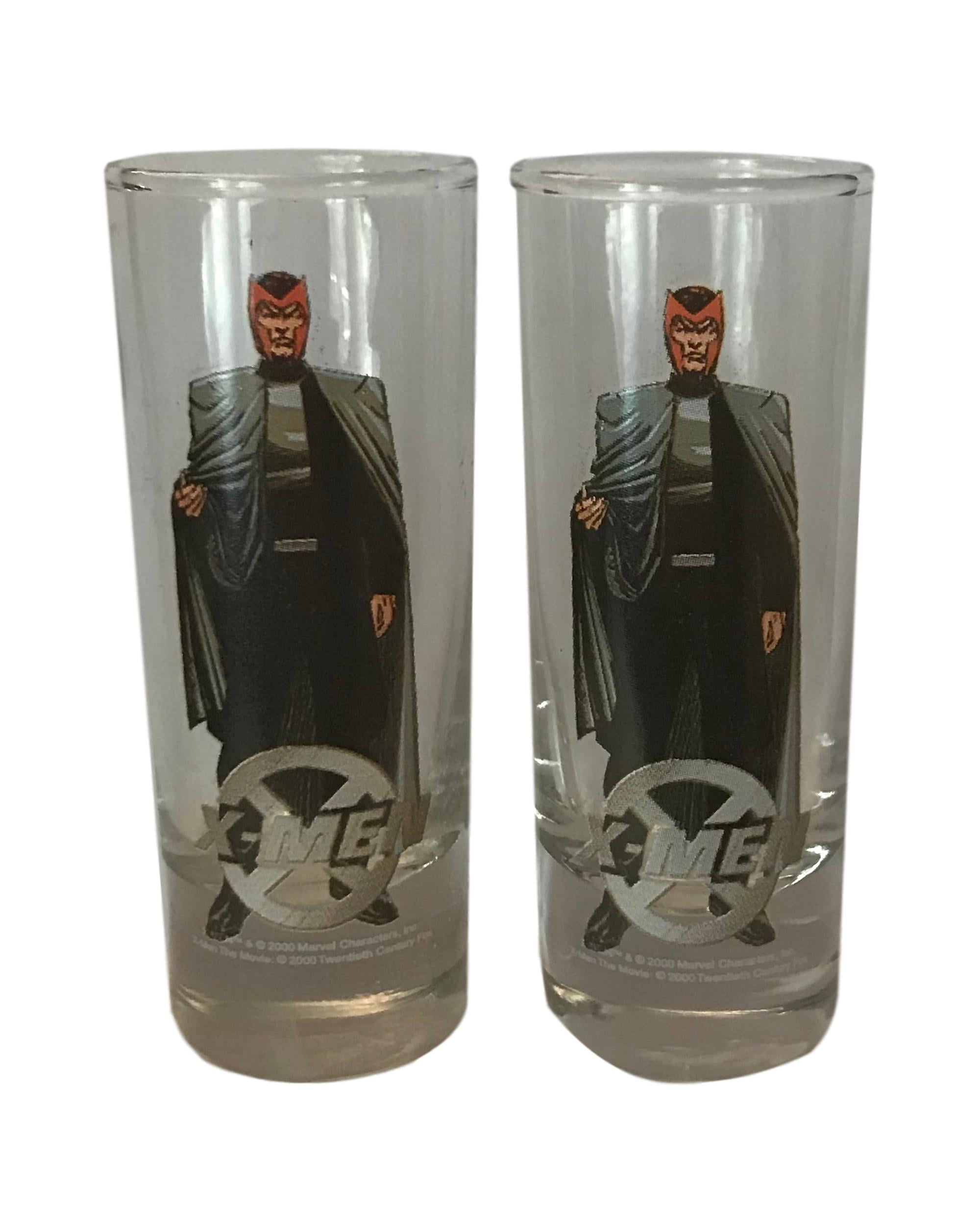 Marvel XMen Tall Shot Glass Set of 2 Glasses