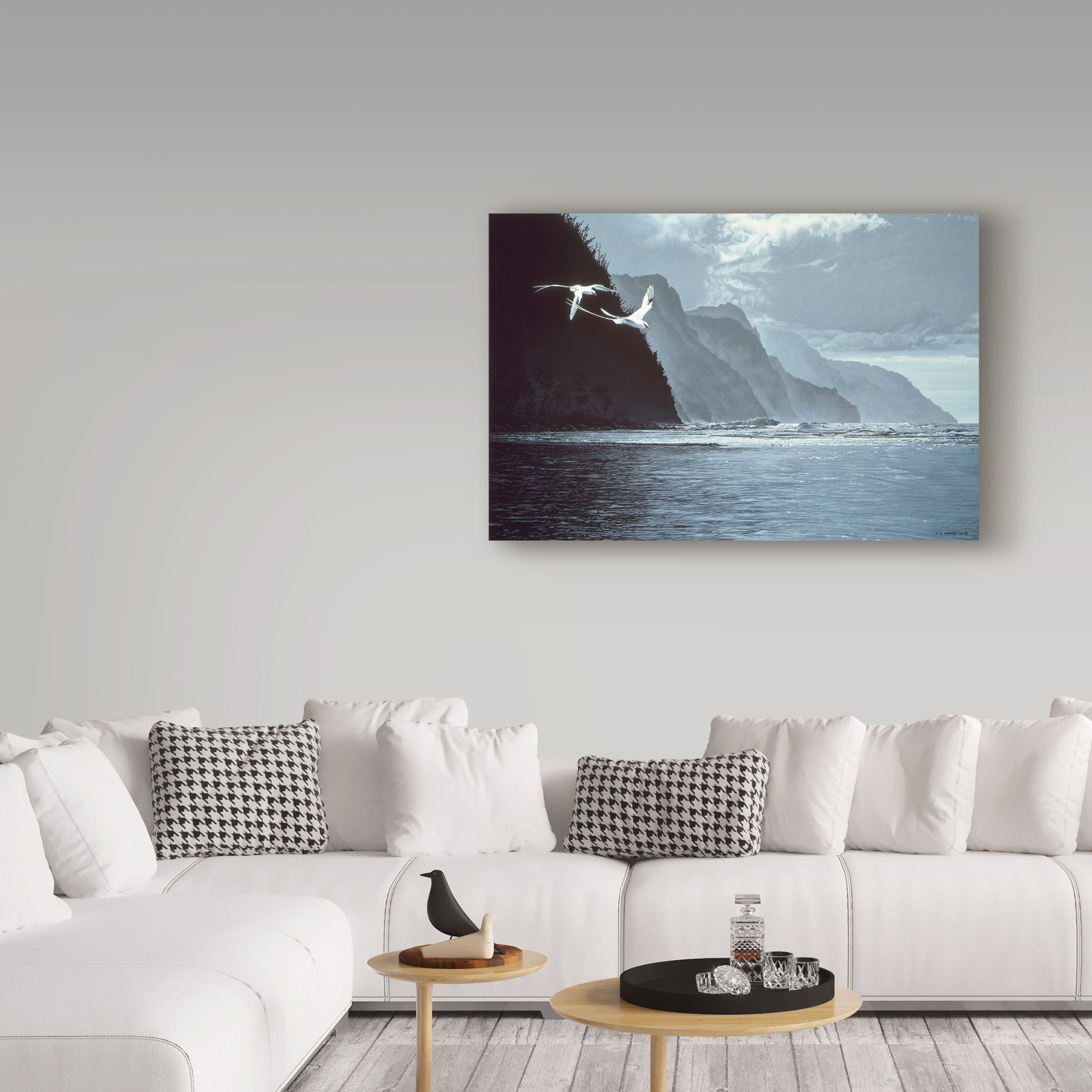 Trademark Fine Art 'White Tailed Tropic Birds' Canvas Art by Ron Parker