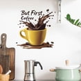 thumbnail image 1 of Adhesivos de pared Creative But First Coffee Yellow Coffee Taza, 1 of 4