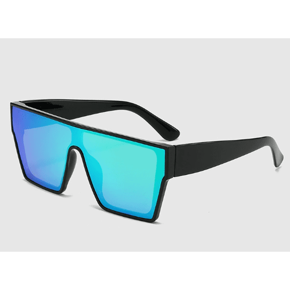 Oversized UV400 Designer Polarized Sunglasses for Men Women Large Flat Square Trendy Mirrored Shades