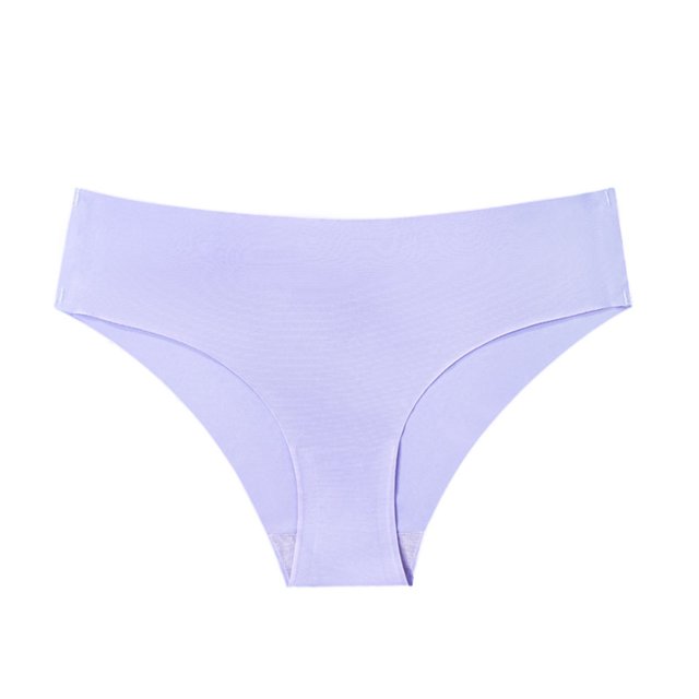 Seamless Underwear for Women Soft No Show Panties Sexy Low-Rise Brief Invisible Hipster Underpants Simple Plain Triangular Panties