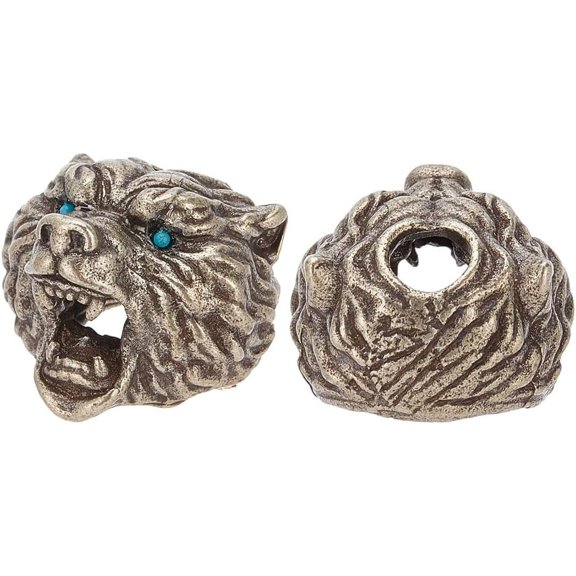 2Pcs Tibetan Style Alloy European Beads Large Hole Beads with Resin Imitation Synthetic Turquoise Beads Bear Antique Silver 18x19.5x21mm Hole: 5.5mm DIY