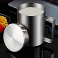 thumbnail image 3 of Neinkie Tasse à Café Isolée avec Couvercle, Acier Inoxydable, Double Paroi Isolée sous Vide Tasse de Voyage avec Poignée, Tasse de Voyage Isolée Double Paroi Premium, Acier Inoxydable/argent, 3 of 6