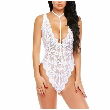 

Sexy Teddy One Piece Lingeries for Women Outdoor Multifunktionale Pullover Plus Lingerie Front Closure Babydoll V Neck Nightwear Silk Sexy Nightgown Set Sexy Lingerie Lace Babydoll