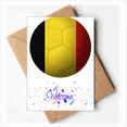 thumbnail image 1 of Belgium National Flag Soccer World Cup Welcome Back Greeting Cards Envelopes Blank, 1 of 3