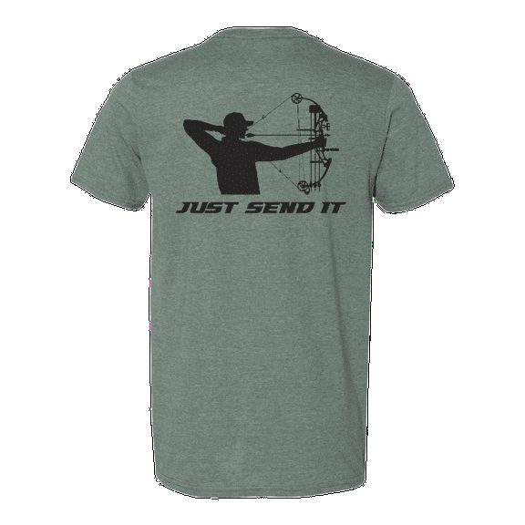 Wildlife Outfitters Men's Bow Hunting 'Just Send It' Graphic T-Shirt