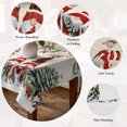 thumbnail image 5 of Beige Christmas Table Cloth Waterproof Tablecloths, Gnomes Xmas Tree Poinsettia Eucalyptus Tablecloth Dining Table Cover for Kitchen Party Tabletop Outdoor, Square Tablecloth 60x60 Inch, 5 of 9