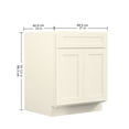 thumbnail image 2 of Antique White Plywood 24" D Kitchen Base Cabinet with Soft - Close Doors and Durable UV Painting, 2 of 3