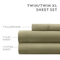 thumbnail image 3 of Wrinkle Resistant Super Soft Bed Sheets Set, Queen 4-Piece Solid in Sage Green by Comfort Canopy, 3 of 12